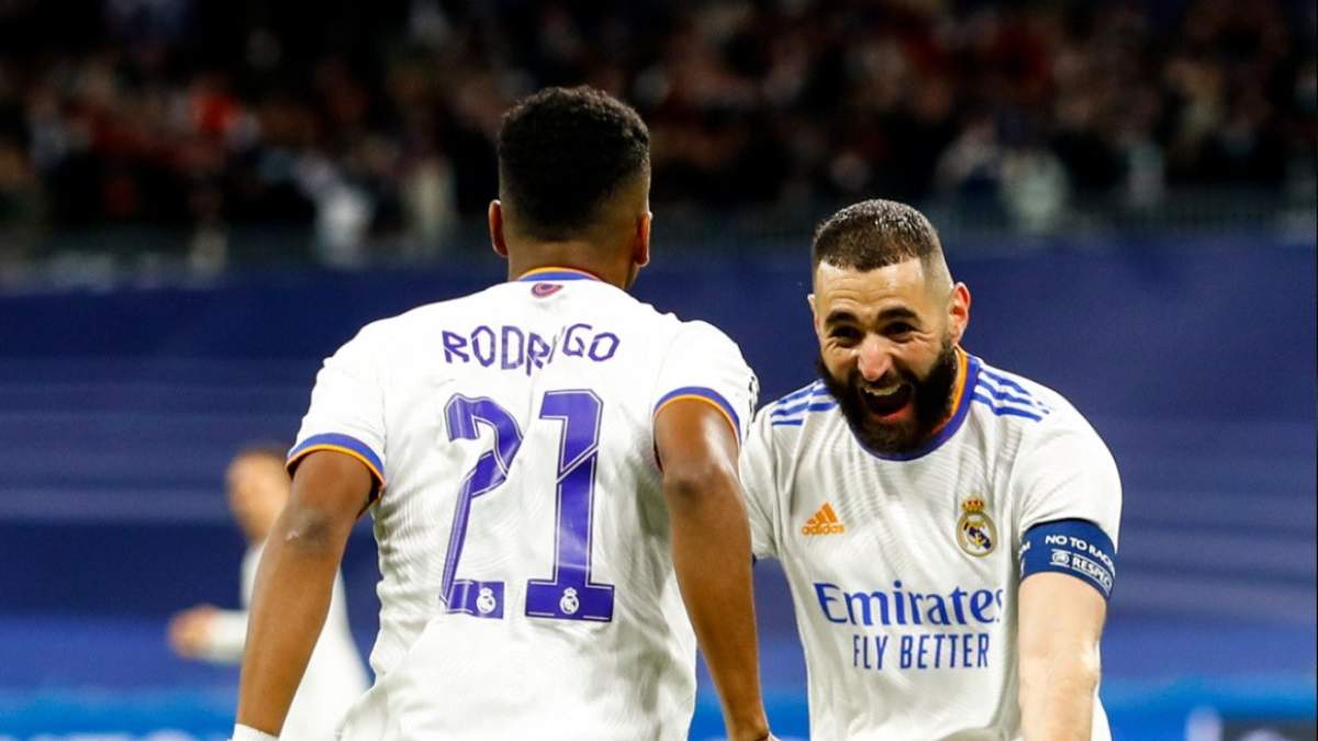 Benzema y Rodrygo dieron el pase al Madrid