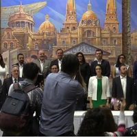 Alfaro presenta a parte de su gabinete; ofrece austeridad y honestidad