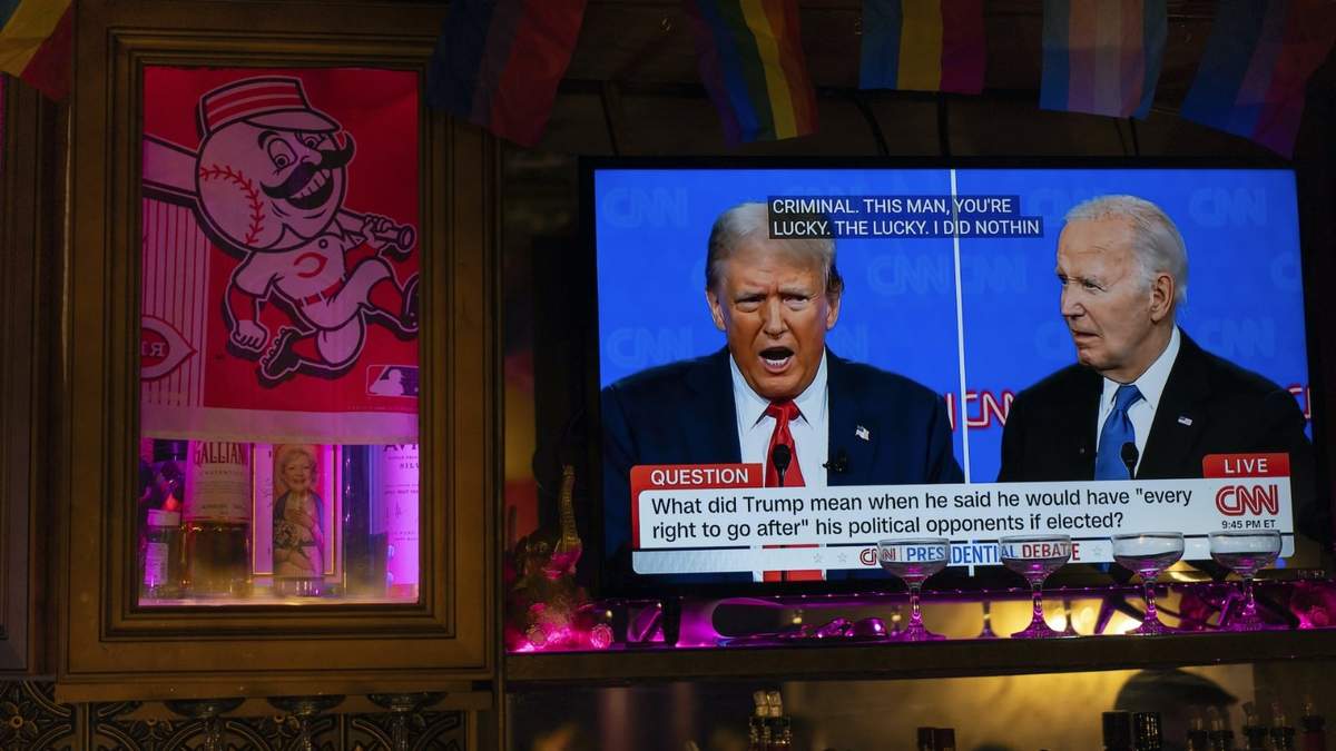 El debate visto en una televisión de Cincinnati