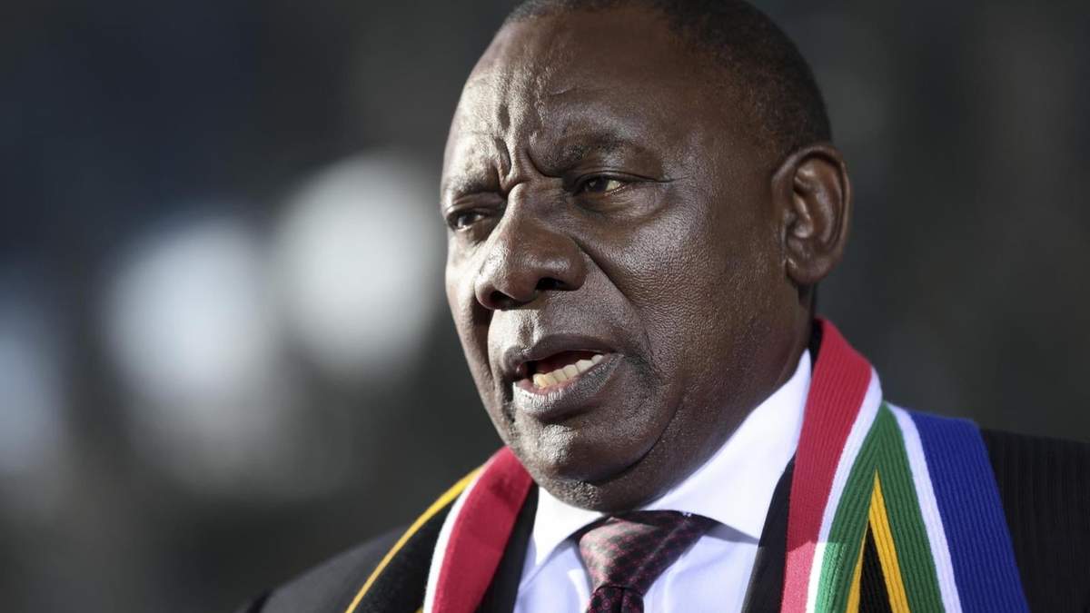 El presidente de Sudáfrica, Cyril Ramaphosa. Fuente: (Twitter)