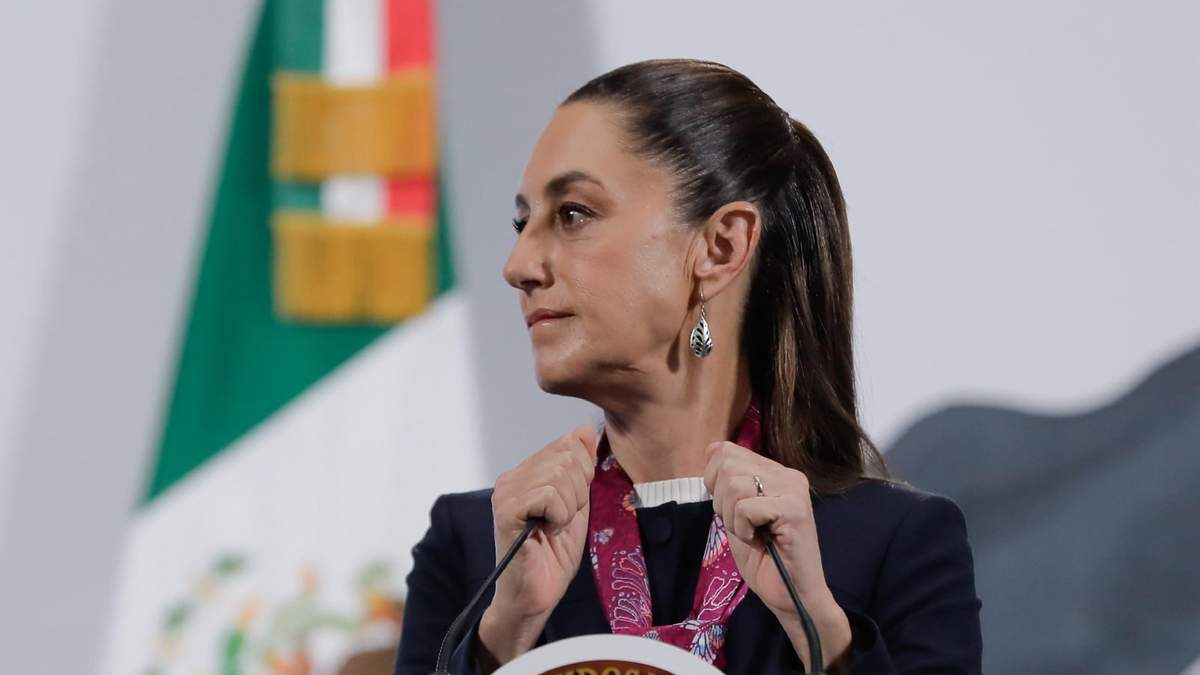 La presidenta Claudia Sheinbaum en la conferencia matutina de este 23 de junio de 2025