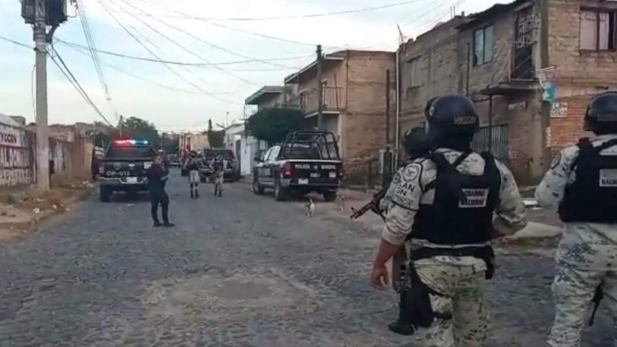 Elementos de la Guardia Nacional llegaron al lugar del enfrentamiento