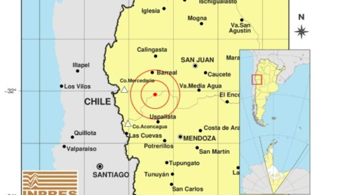 Tembló en San Juan y se sintió en Mendoza