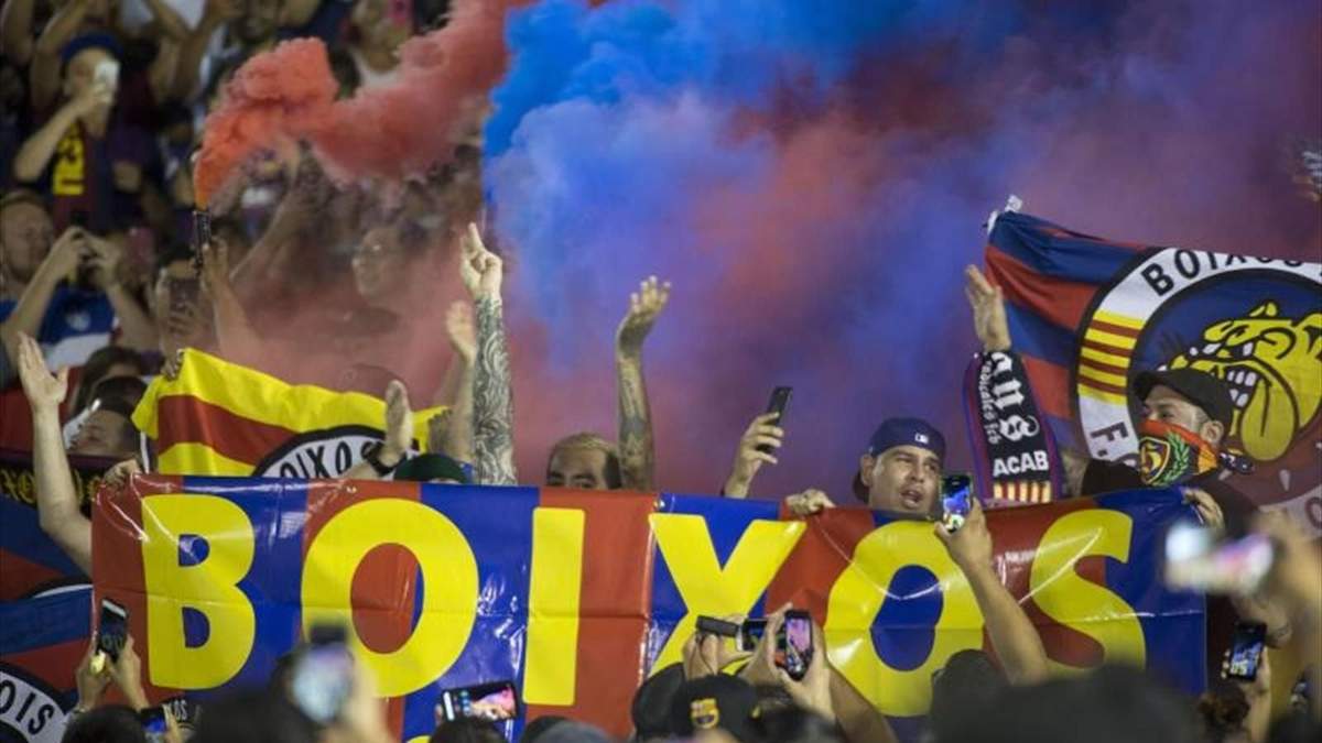 Boixos Nois, ultras del Barcelona. Fuente: (Twitter)