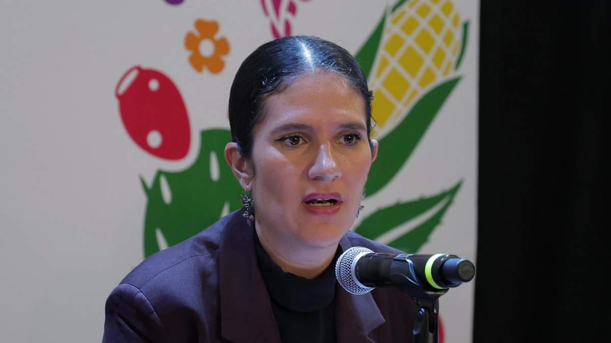 Bertha María Alcalde Luján, titular de la Fiscalía de la CDMX, en conferencia de prensa