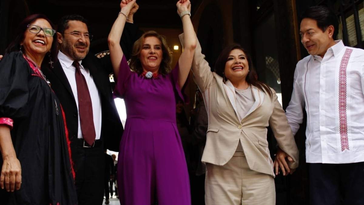 Leticia Ramírez Amaya, Martí Batres, Beatriz Gutiérrez Müller, Clara Brugada y Mario Delgado