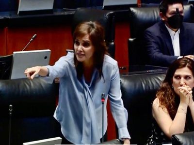 Lilly Téllez llama "cobarde changoleón" a Gerardo Fernández Noroña en la sesión de la Permanente