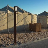 Aficionados con bajo presupuesto se las arreglan en campamentos de Qatar 2022