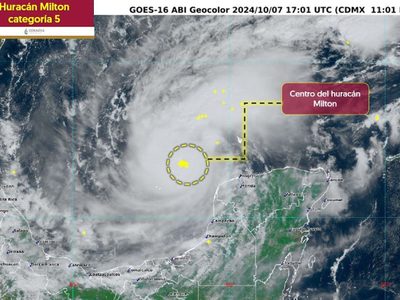 Huracán Milton ya alcanzó la categoría 5 y amenaza con impactar en Yucatán