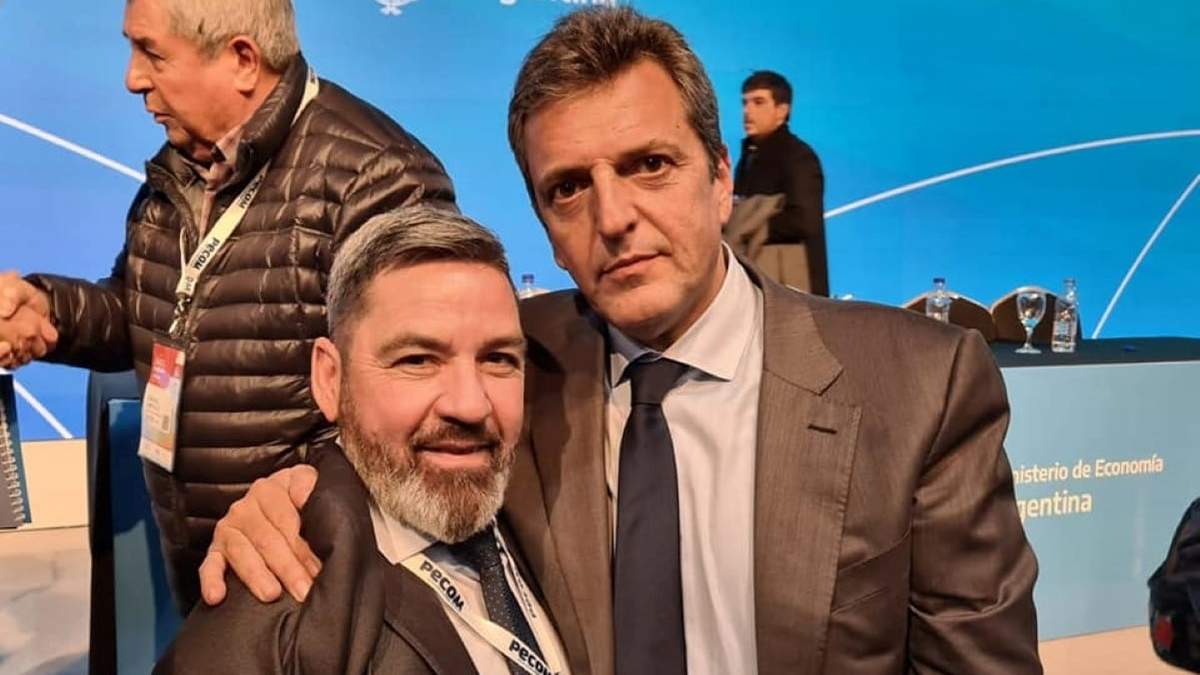 Carlos Sánchez y Sergio Massa. Fuente: (Twitter)