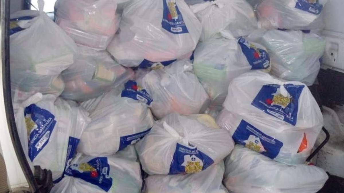Cada módulo alimentario cubre la demanda de 20 días. Fuente: (Twitter).