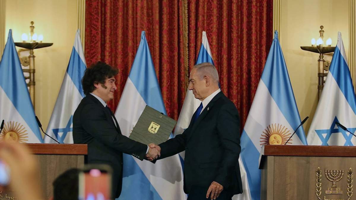 El Presidente de la Nación, Javier Milei, y el Primer Ministro de Israel, Benjamín Netanyahu