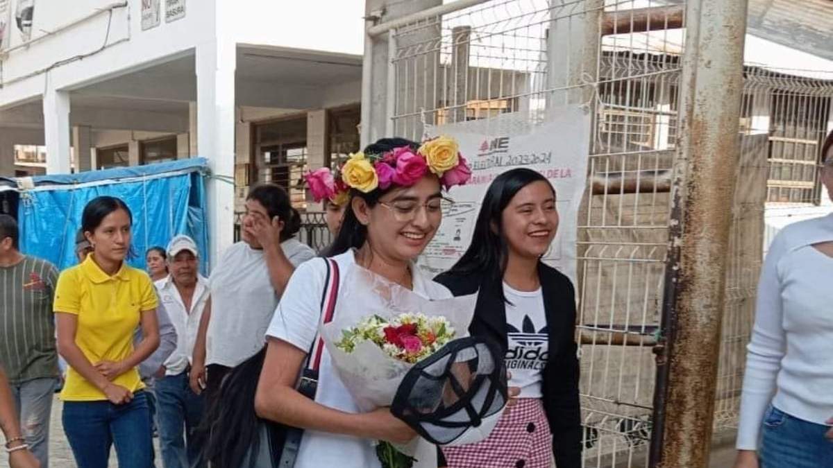 La candidata a la presidencia municipal de La Concordia, por el Partido Popular Chiapaneco, Lucero López Maza