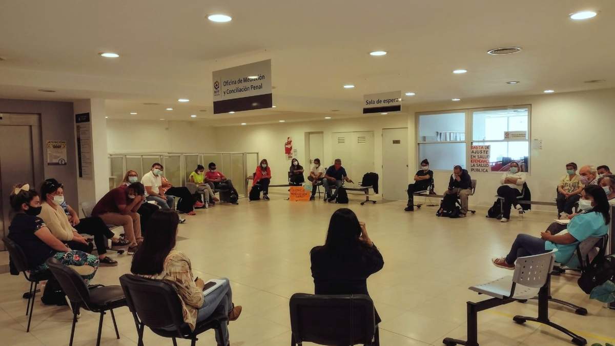Mediación con los autoconvocados. Fuente: (Twitter)