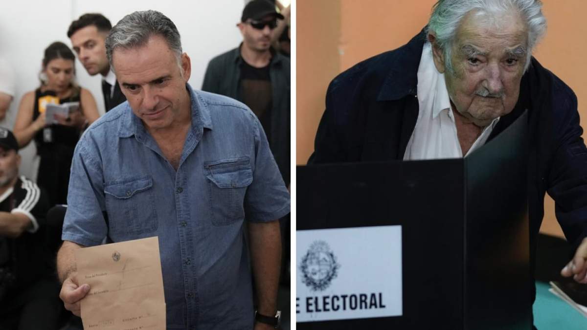 Yamandú Orsi y José "Pepe" Mujica emiten su voto en la segunda vuelta