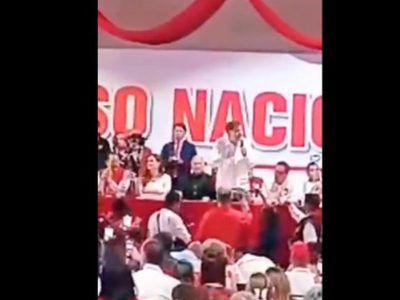 Abuchean a Noroña en el Congreso Nacional del Partido del Trabajo (Video)