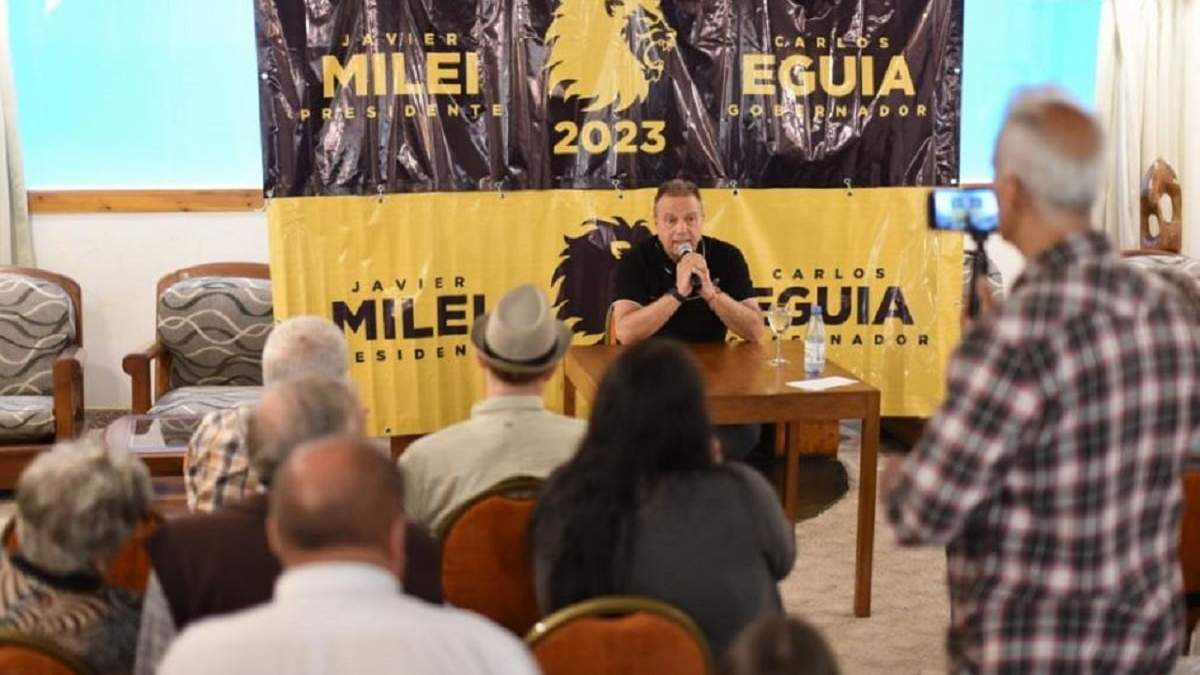 El referente libertario en Neuquén Carlos Eguia, excandidato a gobernador. Fuente: (Tu Noticia)