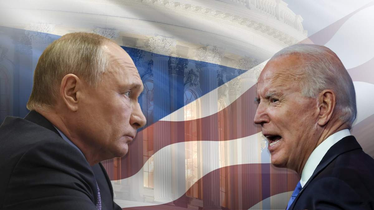 Vladimir Putin, presidente de Rusia, junto a su homólogo, Joe Biden. Fuente: (Twitter)