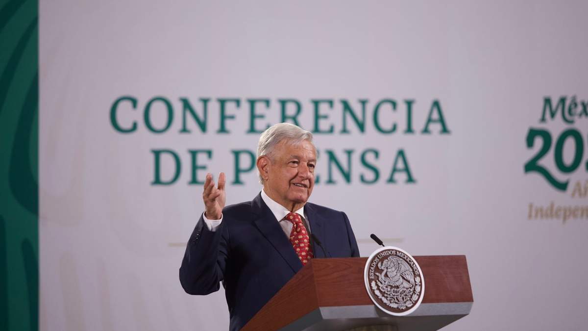 El presidente Andrés Manuel López Obrador en su conferencia matutina