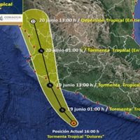 Conagua confirma la formación de la tormenta tropical "Dolores" en el Pacífico