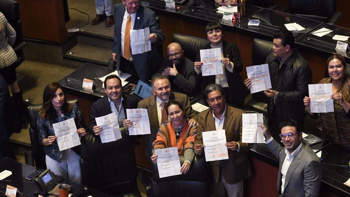 Sesión del Senado en la cual se llevó a cabo la votación para la elección de la nueva ministra de la SCJN, en la que fue rechazada la terna