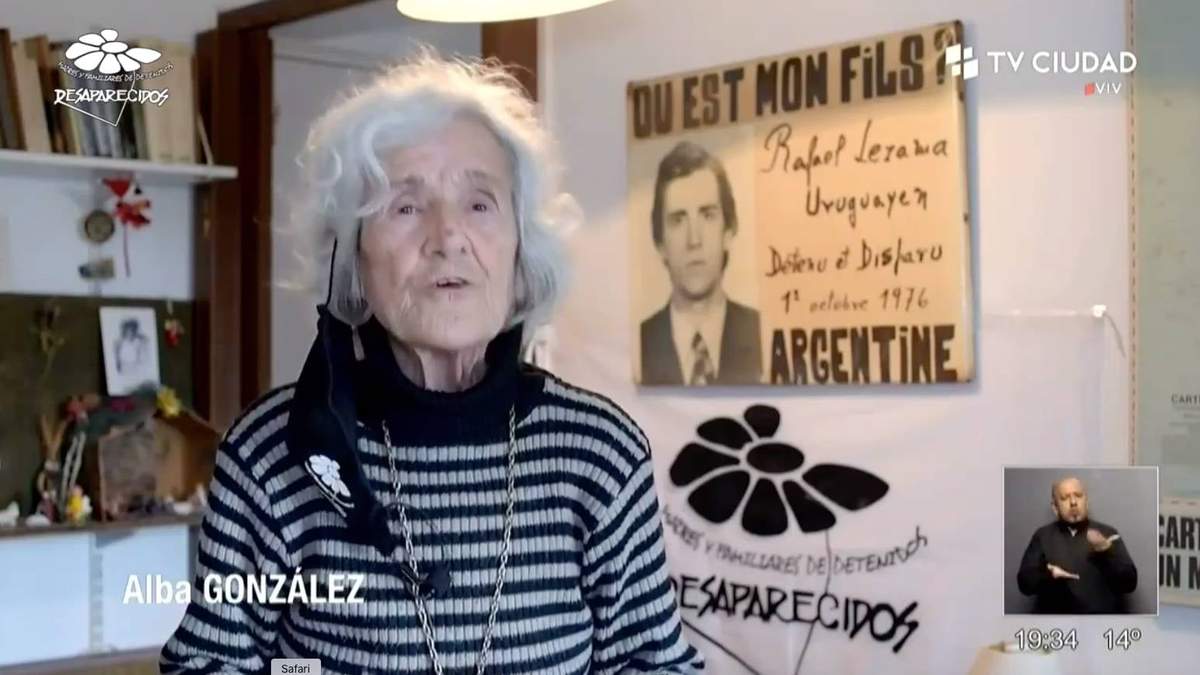 Alba González, durante la transmisión del evento virtual