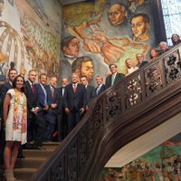 Gobernadores de la 4T difunden desplegado para felicitar a AMLO por su gira a EU