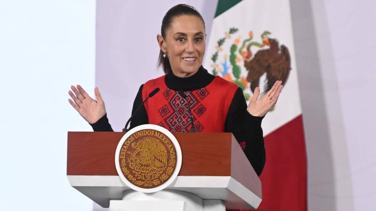 La presidenta Claudia Sheinbaum en la mañanera