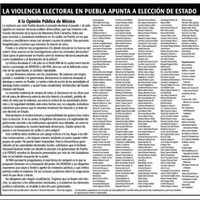 Actores políticos y sociales exigen 'limpiar” la elección por la gubernatura de Puebla