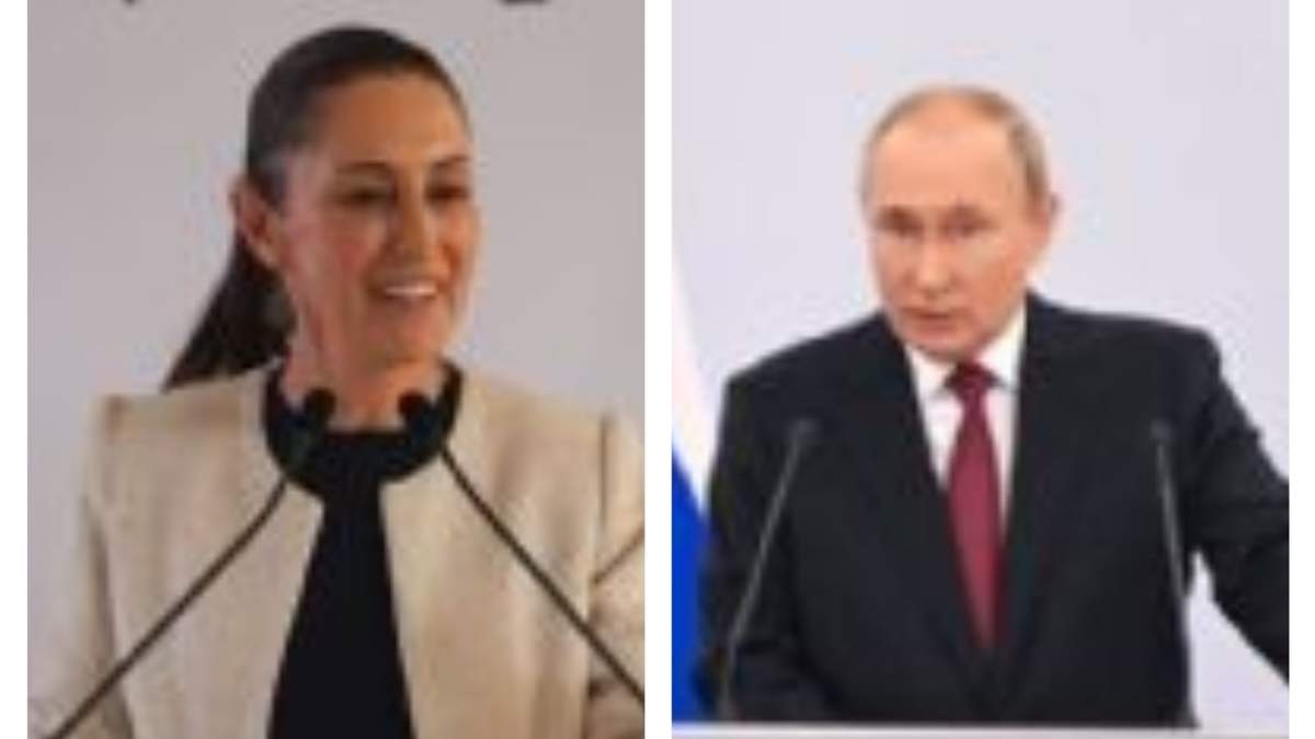 Sheinbaum y el presidente ruso Vladimir Putin