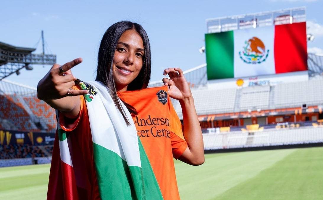 La mexicana María Sánchez, jugadora del equipo Houston Dash