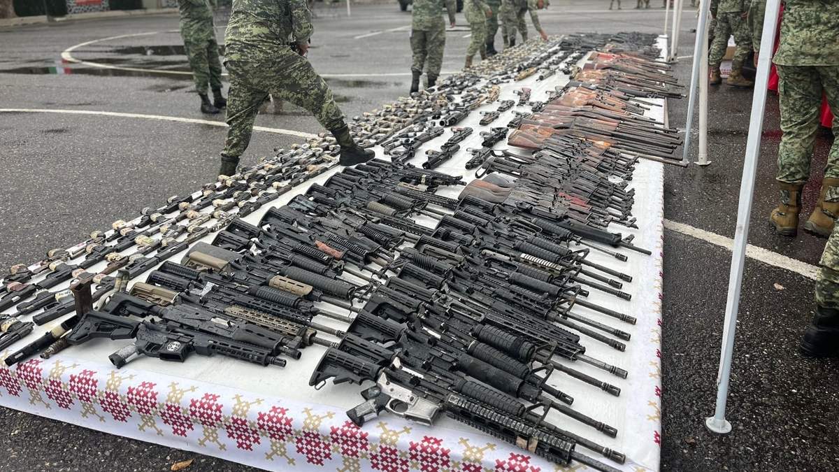 Armas destruidas por la Sedena en Chilpancingo