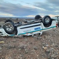 Una ambulancia volcó en la Ruta Nacional 40