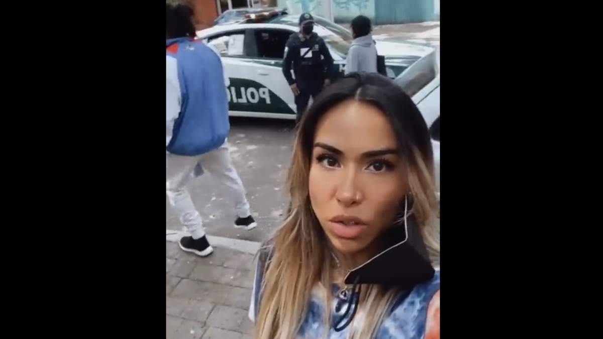 Imagen de la videodenuncia publicada por la también influencer