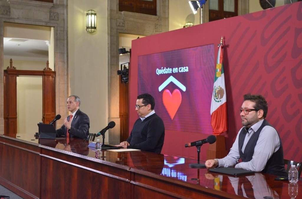 Hugo López-Gatell, José Luis Alomía y Ricardo Cortés