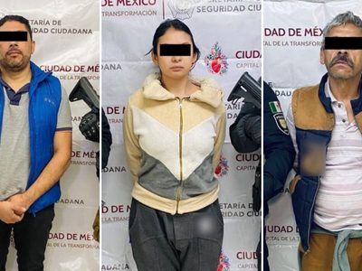 Detienen en Iztapalapa a tres presuntos integrantes de la Unión Tepito