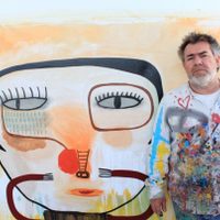 Milo Lockett lleva su arte a un Jardín de Infantes del oeste