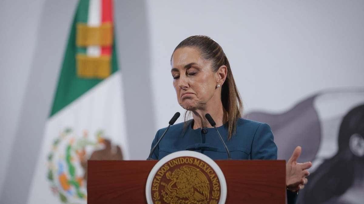 La presidenta Claudia Sheinbaum en la mañanera del lunes 25 de agosto