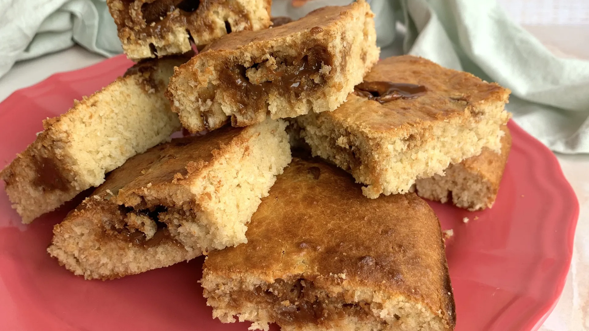 Brownie de coco y dulce de leche. Fuente: (Instagram)