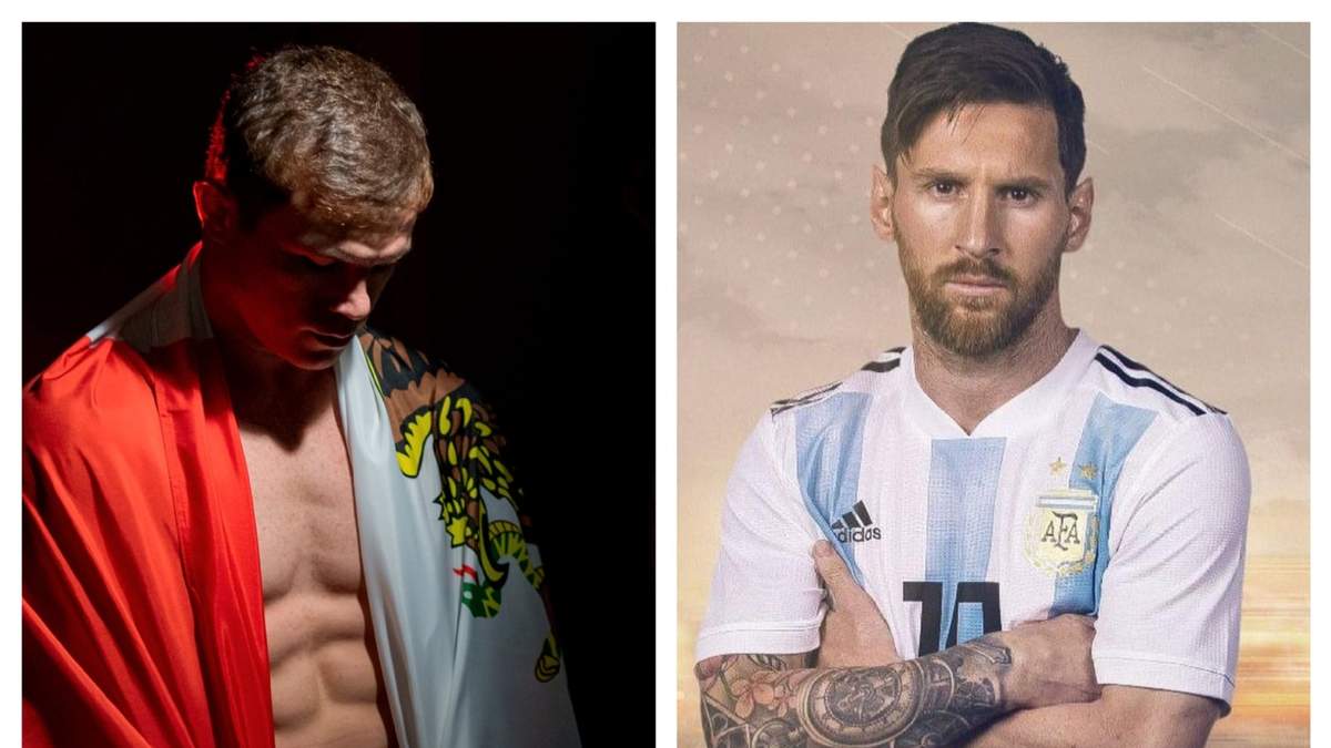 El boxeador mexicano Canelo Álvarez y el futbolista argentino Lionel Messi.