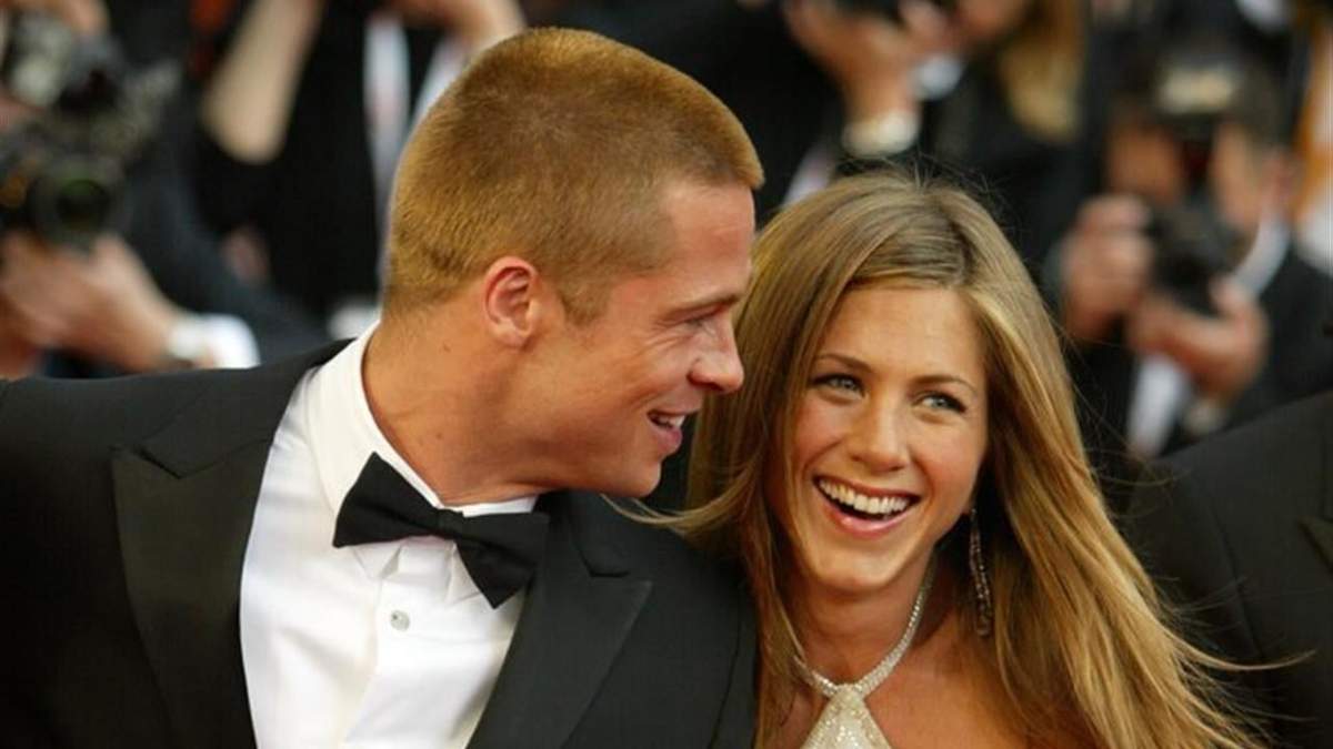 Brad Pitt y Jennifer Aniston. Fuente: (Twitter)