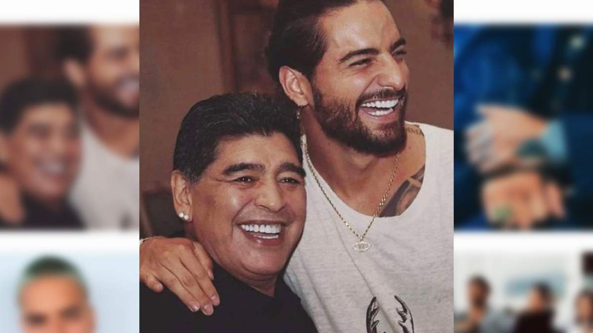 Diego Maradona y Maluma. Fuente: (Twitter)