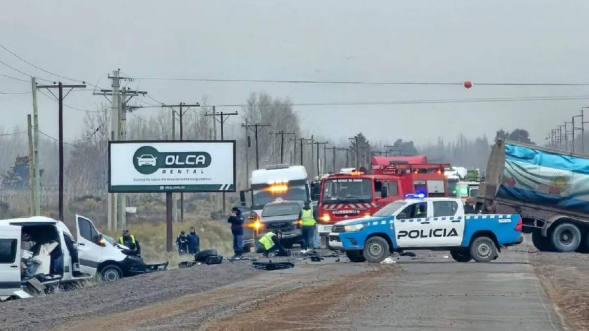 El choque ocurrió en la Ruta 7 y Picada 16 en El Chañar. Fuente (X)