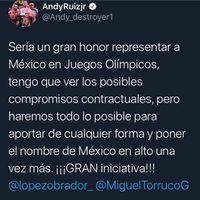 En Twitter, Andy Ruiz Jr. abre posibilidad de ir por México a JO… luego elimina su mensaje