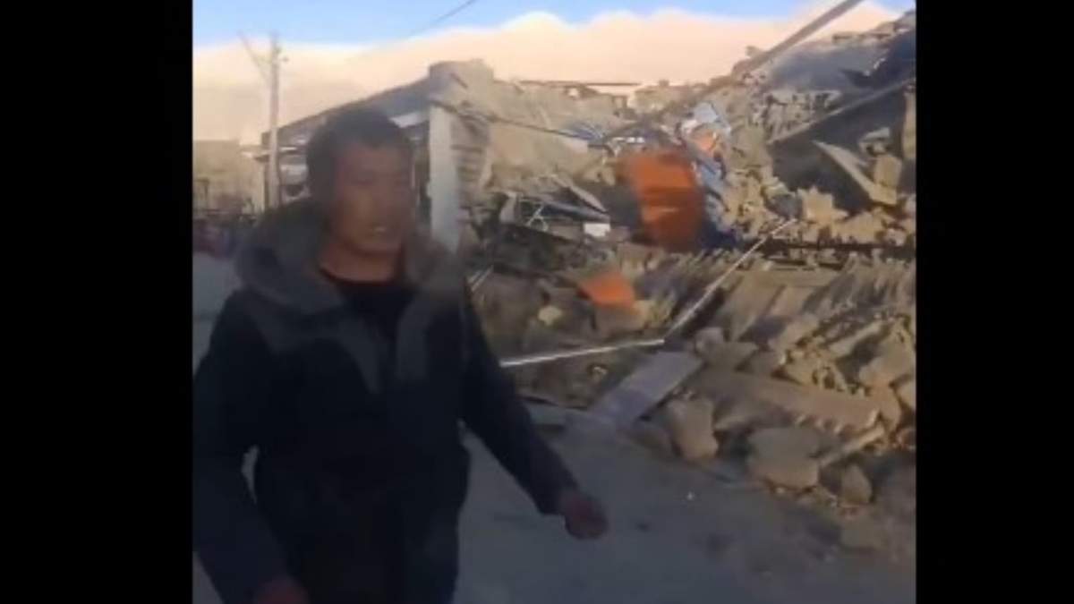 Daños por sismo en Tíbet, China