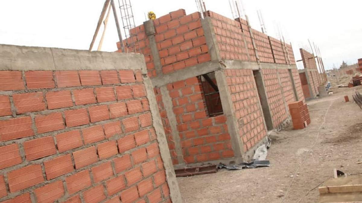 Las viviendas que se construyen se encuentran ubicadas en el Sector XV de Zapala. Fuente: (Twitter).