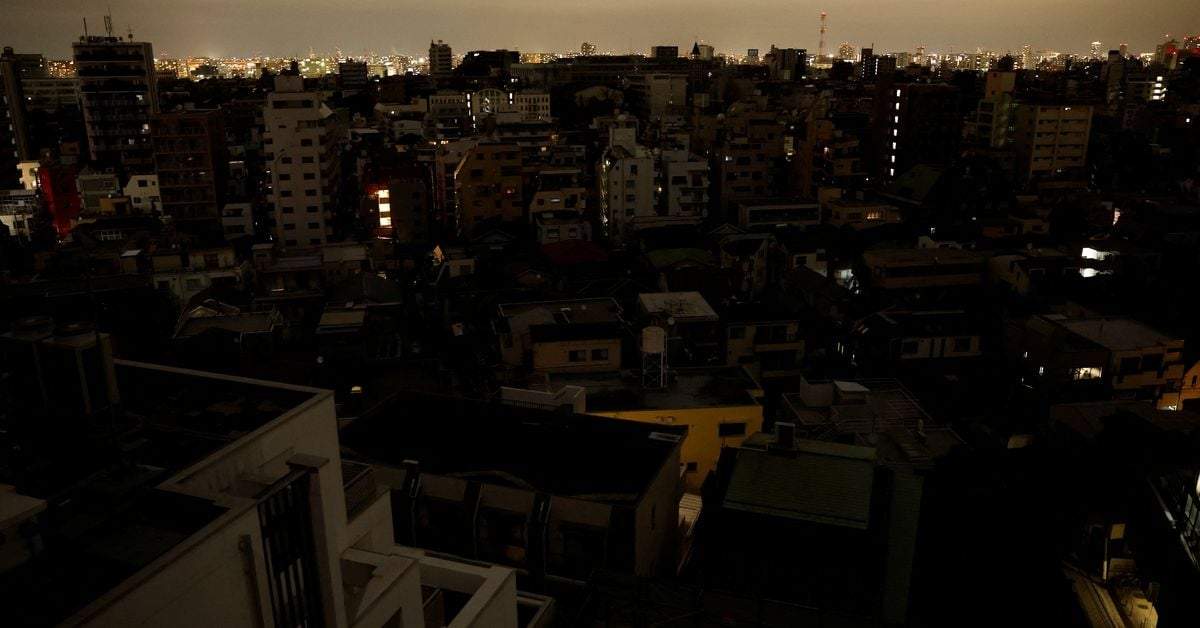 La ciudad se quedó sin energía eléctrica tras el sismo