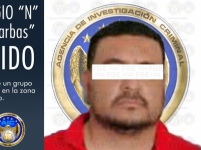 Cae "El Barbas", jefe de sicarios del Cártel de Santa Rosa de Lima