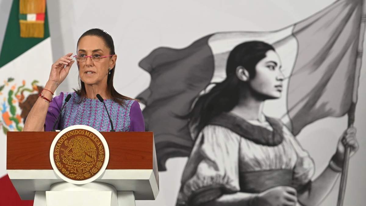 La presidenta Claudia Sheinbaum en la conferencia mañanera