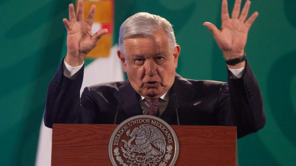 El presidente durante su conferencia matutina.
